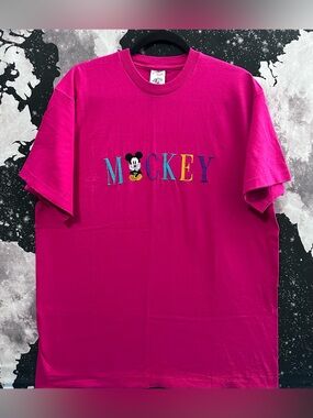 Mickey & Co. Embroidered Lettering Shirt
